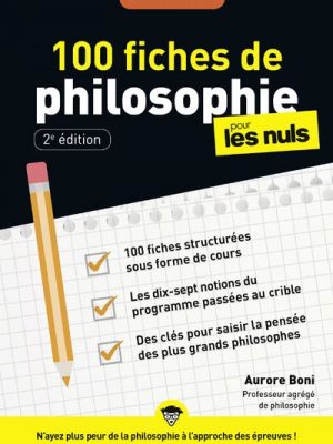 Livre FNAC 100 fiches de philosophie pour les Nuls Concours