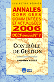 Livre FNAC Annales 2006 decf n 7 controle de gestio