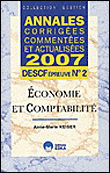 Livre FNAC Annales 2007 descf n 2 economie et compt
