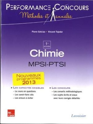 Livre FNAC Chimie 1ère année MPSI-PTSI
