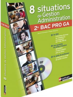 Livre FNAC Coffret - 8 situations de gestion administration 2ème BAC PRO GA - 2016
