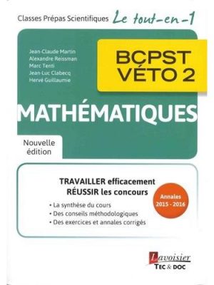 Livre FNAC Mathématiques BCPST-VÉTO 2