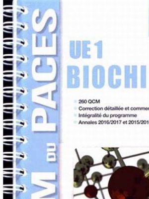 Livre FNAC QCM du PACES UE1 Biochimie Paris 6