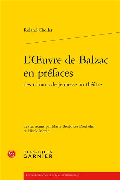 L'oeuvre de Balzac en préfaces