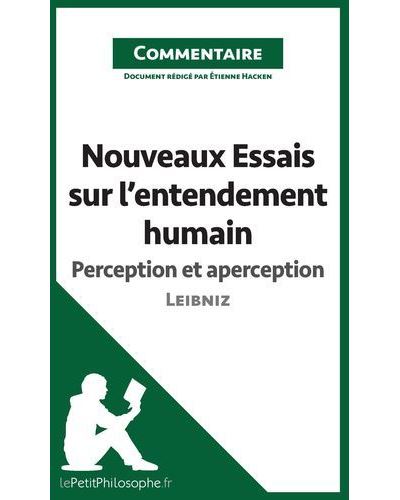 Livre FNAC Nouveaux Essais sur l'entendement humain de Leibniz - Perception et aperception (Commentaire)