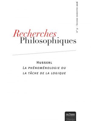 Recherches philosophiques n°3 - Second semestre 2016