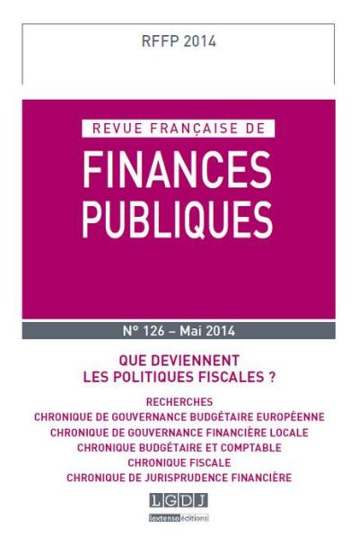 Revue française de finances publiques n 126 - 2014