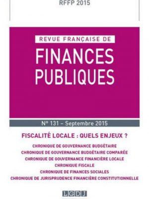 Revue française de finances publiques n 131 2015